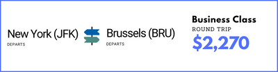 New York to Brussels