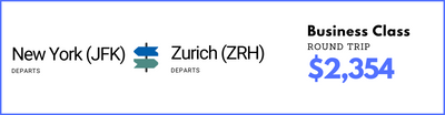 New York to Zurich