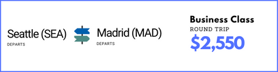Seattle to Madrid March 2022