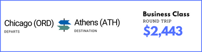 Chicago to Athens