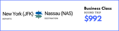 New York to Nassau Flight