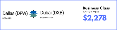 Dallas to Dubai