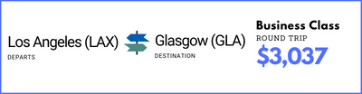 Los Angeles to Glasgow