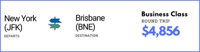 New York to Brisbane