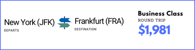 New York to Frankfurt