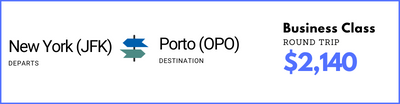 New York to Porto