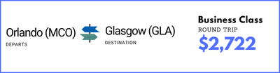 Orlando to Glasgow