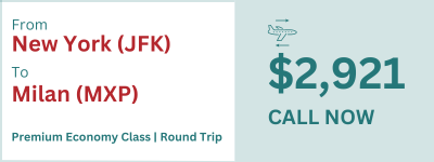 JFK to MXP - Business Class at $3,827